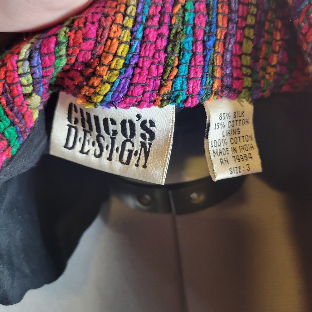 Multicolor Striped Button-Up Jacket - Picture 6 of 6